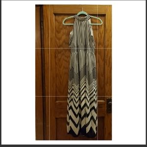 ELENA maxi dress size small. Back zip and tie at neck. Long, sleeveless
